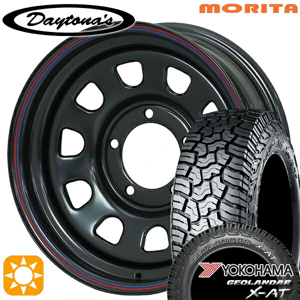 【取付対象】ジムニーシエラ ノマド 225/75R16 103/100Q ヨコハマ ジオランダー X-AT G016MRT DAYTONA'S デイトナズ ブラック 16インチ 6.0J 5H139.7 サマータイヤホイールセット