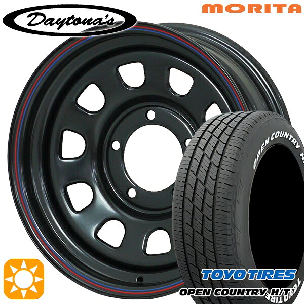 【取付対象】ジムニーシエラ ノマド 215/70R16 100H トーヨー オープンカントリー H/T2 WL MRT DAYTONA'S デイトナズ ブラック 16インチ 6.5J 5H114.3 サマータイヤホイールセット
