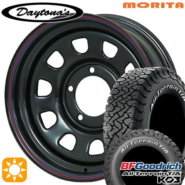 【取付対象】ジムニーシエラ ノマド 215/70R16 100/97S RWL BFグッドリッチ オールテレーン T/A KO3 MRT DAYTONA'S デイトナズ ブラック 16インチ 6.0J 5H139.7 サマータイヤホイールセット |格安タイヤホイールジャストパーツ