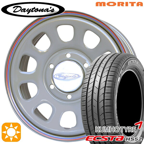 【取付対象】200系ハイエース 215/60R17 100V XL クムホ エクスタ HS52 MRT DAYTONA'S デイトナズ グレー 17インチ 6.5J 6H139.7 サマータイヤホイールセット