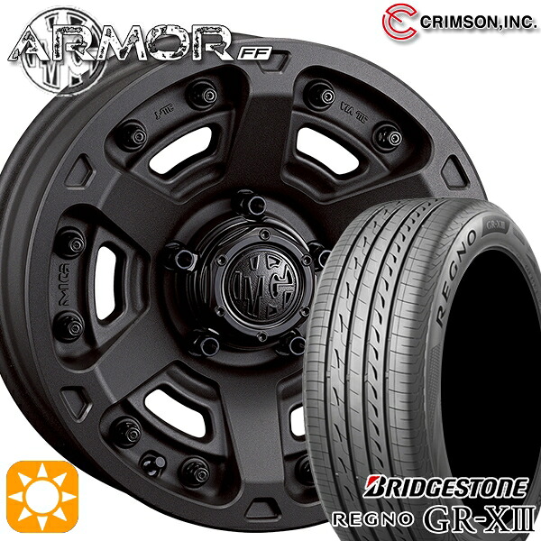 【取付対象】205/60R16 92V ブリヂストン レグノ GR-X3 クリムソン MGアーマー SB 16インチ 7.0J 5H114.3 サマータイヤホイールセット ｜格安タイヤホイールジャストパーツ