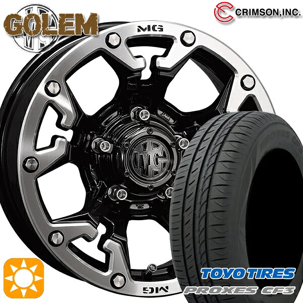 【取付対象】アイシス ノア/ヴォクシー 215/45R17 91W XL トーヨー プロクセス CF3 クリムソン MG ゴーレム ブラックマシニングリップ 17インチ 7.0J 5H114.3 サマータイヤホイールセット ｜格安タイヤホイールジャストパーツ