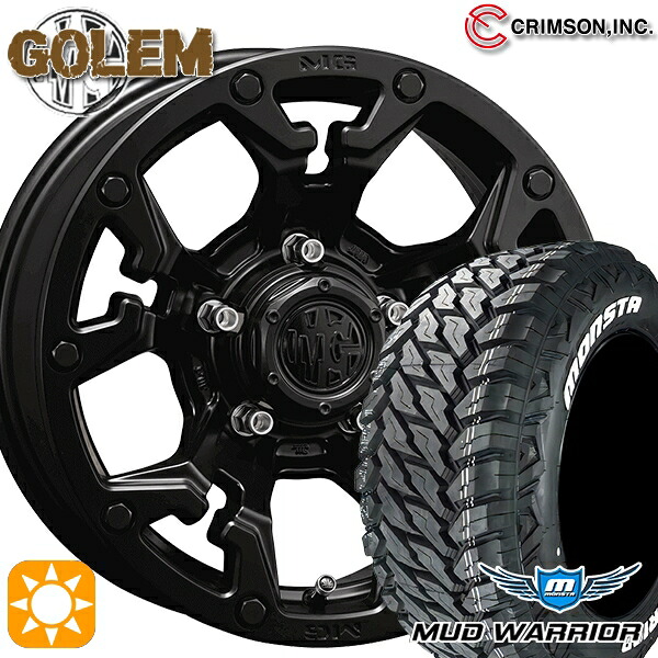 【取付対象】235/70R16 104/101Q LT RWL モンスタ マッドウォーリアー クリムソン MG ゴーレム マットブラック 16インチ 7.0J 5H114.3 サマータイヤホイールセット