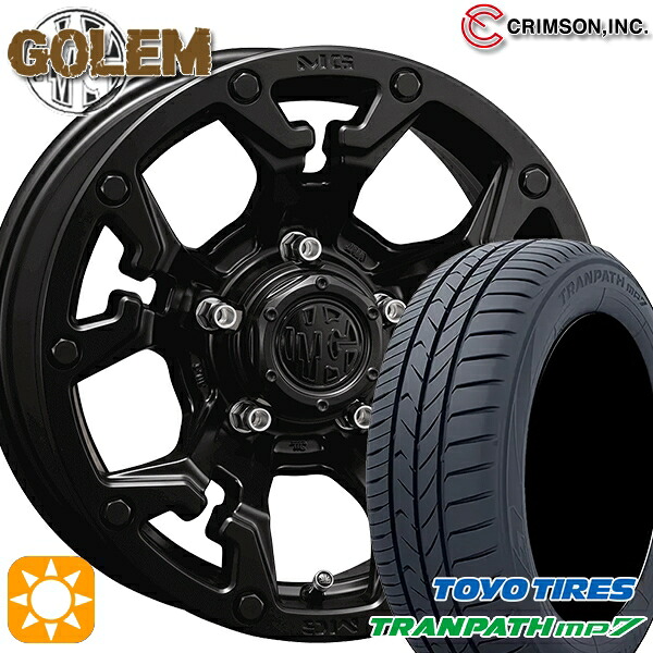 【取付対象】215/60R17 96H トーヨー トランパス mp7 クリムソン MG ゴーレム マットブラック 17インチ 7.0J 5H114.3 サマータイヤホイールセット |格安タイヤホイールジャストパーツ