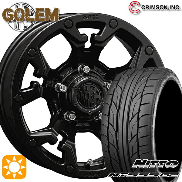 【取付対象】215/50R17 95W XL ニットー NT555 G2 クリムソン MG ゴーレム マットブラック 17インチ 7.0J 5H114.3 サマータイヤホイールセット ｜格安タイヤホイールジャストパーツ