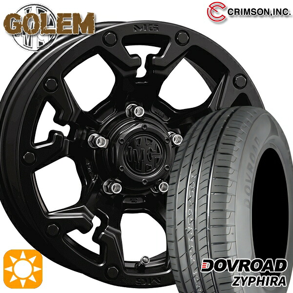 【取付対象】エスティマ ヤリスクロス 215/60R16 95H DOVROAD ザイファイラ クリムソン MG ゴーレム マットブラック 16インチ 7.0J 5H114.3 サマータイヤホイールセット |格安タイヤホイールジャストパーツ