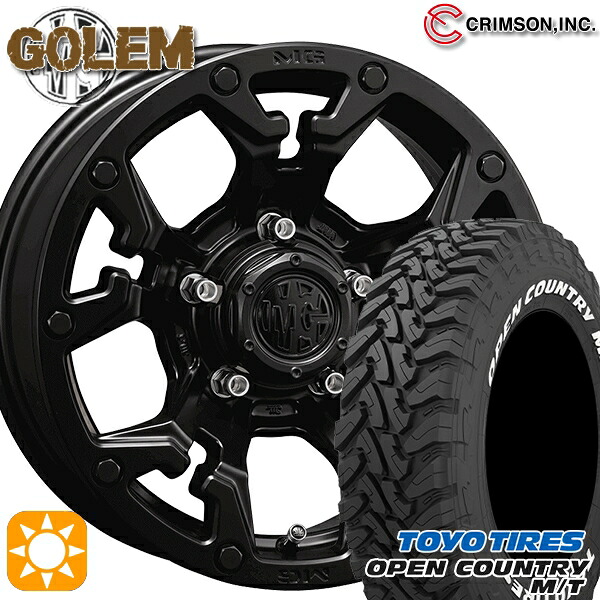 【取付対象】225/75R16 103/100Q トーヨー オープンカントリー M/T クリムソン MG ゴーレム マットブラック 16インチ 5.5J 5H139.7 サマータイヤホイールセット ｜格安タイヤホイールジャストパーツ
