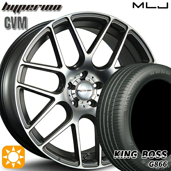 【取付対象】アルファード ヴェルファイア 245/40R19 98W XL キングボス G866 MLJ ハイペリオン CVM ダイヤカット/アッシュグレー 19インチ 8.5J 5H114.3 サマータイヤホイールセット |格安タイヤホイールジャストパーツ