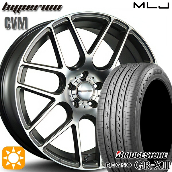 【取付対象】クラウン ヴェゼル 225/40R19 93W XL ブリヂストン レグノ GR-X3 MLJ ハイペリオン CVM ダイヤカット/アッシュグレー 19インチ 8.5J 5H114.3 サマータイヤホイールセット |格安タイヤホイールジャストパーツ