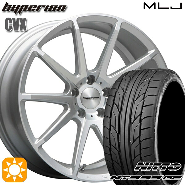 【取付対象】アルファード ヴェルファイア 235/50R18 101Y XL ニットー NT555 G2 MLJ ハイペリオン CVX セミグロスポリッシュ/シルバー 18インチ 8.0J 5H114.3 サマータイヤホイールセット ｜格安タイヤホイールジャストパーツ