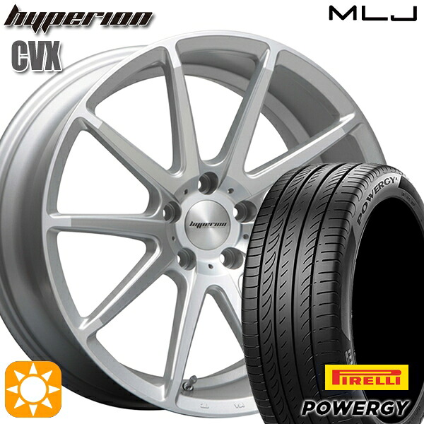 【取付対象】225/40R19 93W XL ピレリ パワジー MLJ ハイペリオン CVX セミグロスポリッシュ/シルバー 19インチ 8.5J 5H114.3 サマータイヤホイールセット |格安タイヤホイールジャストパーツ
