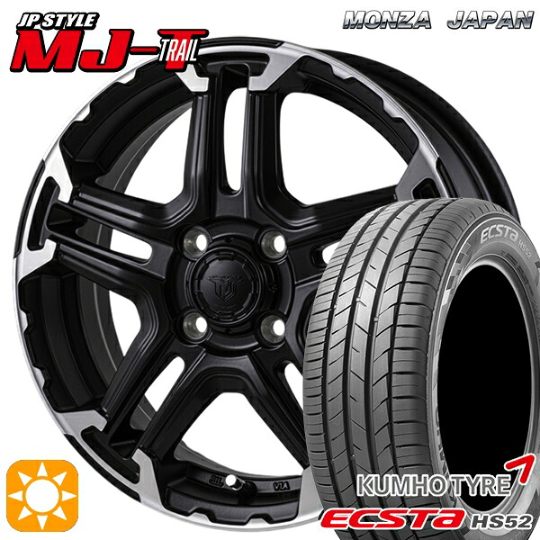 【取付対象】アクア ヤリス 195/50R16 88V XL クムホ エクスタ HS52 モンツァ JPスタイル MJ-T MJトレイル 16インチ 6.0J 4H100 +42 サマータイヤホイールセット ｜格安タイヤホイールジャストパーツ
