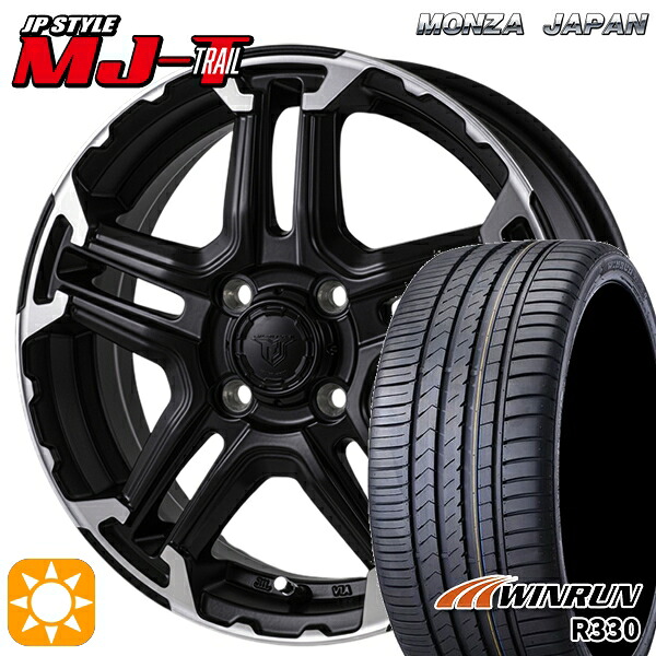 【取付対象】ライズ ロッキー(ガソリン車用) 195/65R16 92H ウィンラン R330 モンツァ JPスタイル MJ-T MJトレイル 16インチ 6.0J 4H100 +42 サマータイヤホイールセット |格安タイヤホイールジャストパーツ