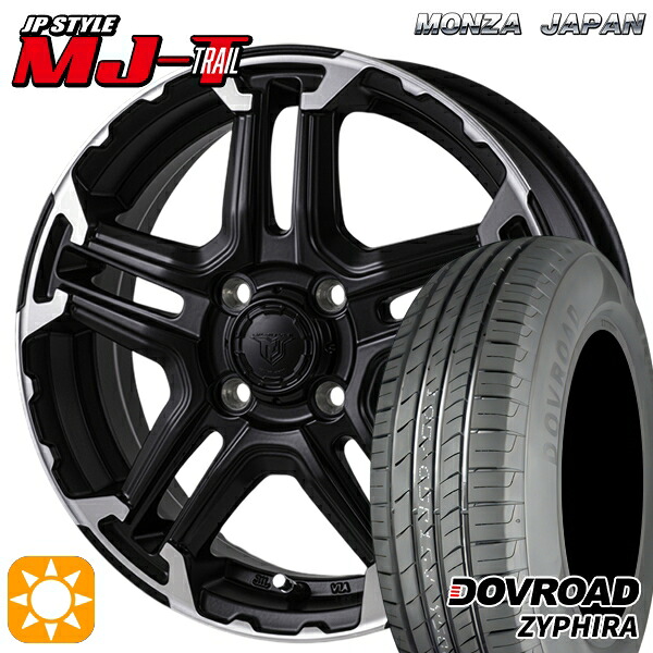【取付対象】アクア デミオ 195/55R16 87V DOVROAD ザイファイラ モンツァ JPスタイル MJ-T MJトレイル 16インチ 6.0J 4H100 +42 サマータイヤホイールセット |格安タイヤホイールジャストパーツ
