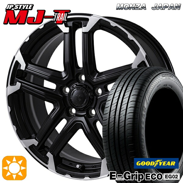 【取付対象】170シエンタ 185/60R15 84H グッドイヤー エフィシェントグリップ EG02 モンツァ JPスタイル MJ-T MJトレイル 15インチ 6.0J 5H100 +41 サマータイヤホイールセット |格安タイヤホイールジャストパーツ