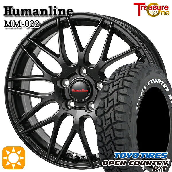 【取付対象】デリカD5 235/70R16 106Q トーヨー オープンカントリー R/T ホワイトレター トレジャーワン ヒューマンライン MM022 ブラック 16インチ 6.5J 5H114.3 サマータイヤホイールセット ｜格安タイヤホイールジャストパーツ
