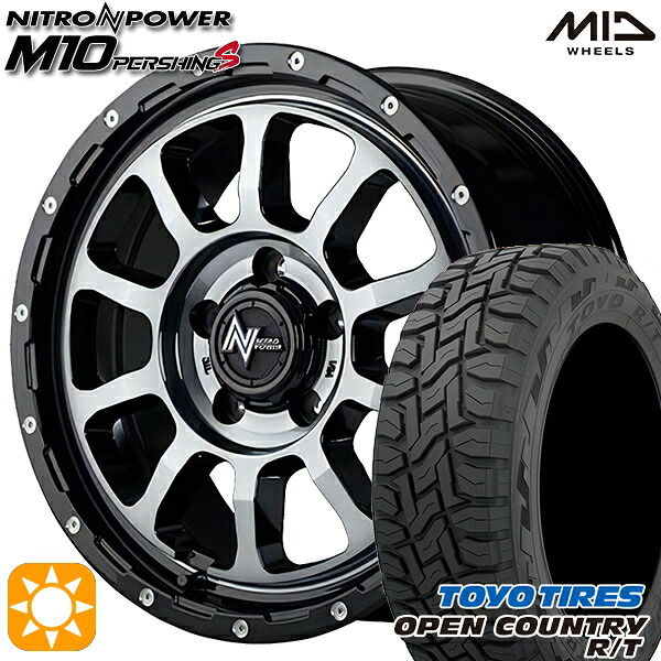 【取付対象】225/65R17 102Q トーヨー オープンカントリー R/T MID ナイトロパワー M10パーシングS ブラック/DCマシニング/ブラッククリア 17インチ 7.0J 5H114.3 サマータイヤホイールセット 102,415円
