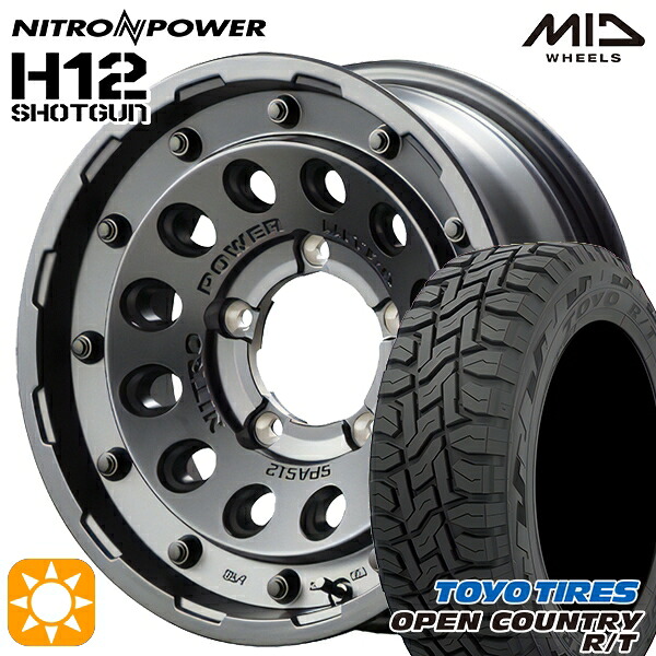 【取付対象】215/70R16 100Q トーヨー オープンカントリー R/T MID ナイトロパワー H12ショットガン バレルブラック 16インチ 6.0J 5H139.7 サマータイヤホイールセット |格安タイヤホイールジャストパーツ