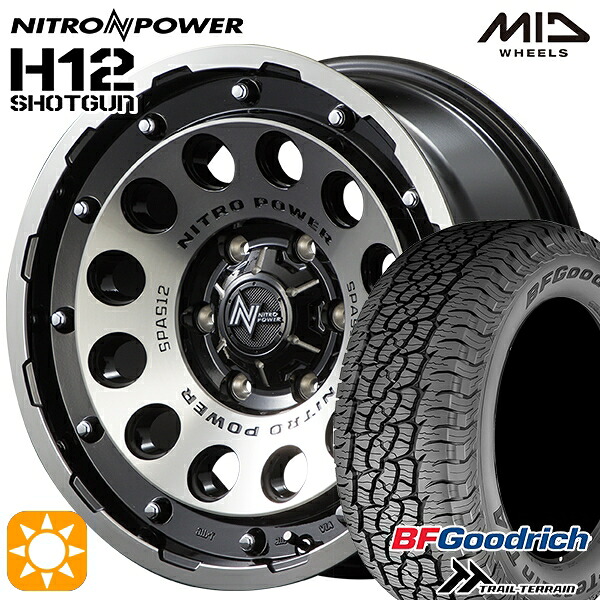 【取付対象】ランクル300 285/60R18 116H RBL BFグッドリッチ トレールテレーン MID ナイトロパワー H12ショットガン BKM 18インチ 8.0J 6H139.7 +55 サマータイヤホイールセット