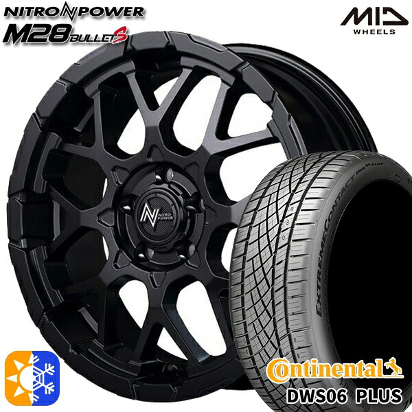 235/55R18 100W コンチネンタル DWS06+ SUV MID ナイトロパワー M28バレットS セミグロスブラック 18インチ 7.0J 5H114.3 オールシーズンタイヤホイールセット ｜格安タイヤホイールジャストパーツ