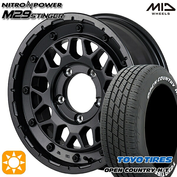 【取付対象】215/70R16 100H トーヨー オープンカントリー H/T2 WL MID ナイトロパワー M29 スティンガー バレルブラック 16インチ 5.5J 5H139.7 サマータイヤホイールセット