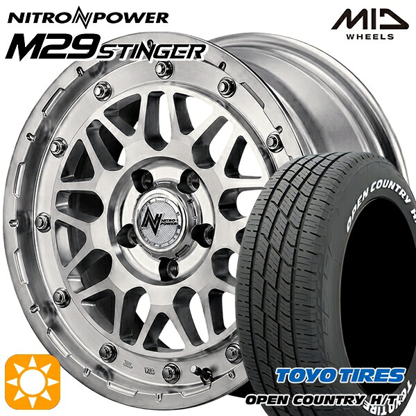 【取付対象】ヤリスクロス 205/65R16 95H トーヨー オープンカントリー H/T2 WL MID ナイトロパワー M29 スティンガー HSM 16インチ 7.0J 5H114.3 +40 サマータイヤホイールセット |格安タイヤホイールジャストパーツ