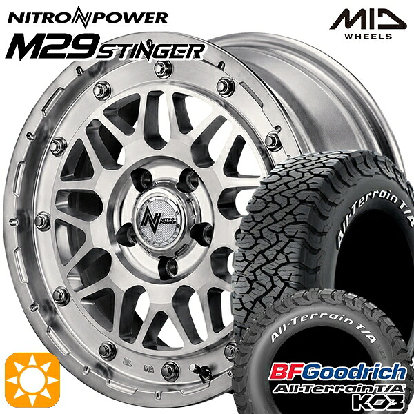 【取付対象】デリカD5 235/70R16 110/107S RWL BFグッドリッチ オールテレーン T/A KO3 MID ナイトロパワー M29 スティンガー HSM 16インチ 7.0J 5H114.3 +40 サマータイヤホイールセット ｜格安タイヤホイールジャストパーツ
