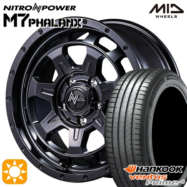 【取付対象】フォレスターSK9/SKE 225/55R17 101W XL ハンコック veNtus PRime4 K135 MID ナイトロパワー M7ファランクス BBK 17インチ 7.0J 5H114.3+42 サマータイヤホイールセット 100,320円