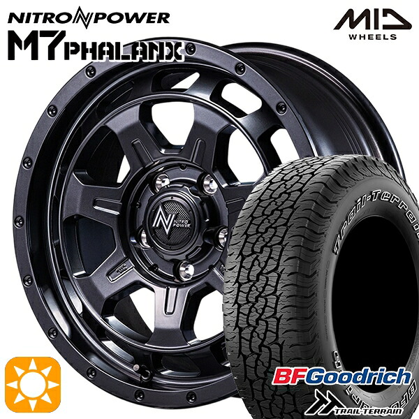 【取付対象】ハリアー エクストレイルT31/T32 225/65R17 102T ORWL BFグッドリッチ トレールテレーン MID ナイトロパワー M7ファランクス BBK 17インチ 7.0J 5H114.3+42 サマータイヤホイールセット ｜格安タイヤホイールジャストパーツ