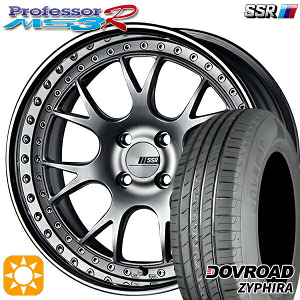 【取付対象】アクア デミオ ノート 195/55R16 87V DOVROAD ザイファイラ SSR プロフェッサー MS3R シルバー 16インチ 6.0J 4H100 サマータイヤホイールセット |格安タイヤホイールジャストパーツ