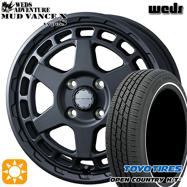 【取付対象】155/65R14 75H トーヨー オープンカントリー H/T2 WR Weds マッドヴァンス X タイプS フルマットブラック 14インチ 4.5J 4H100 サマータイヤホイールセット