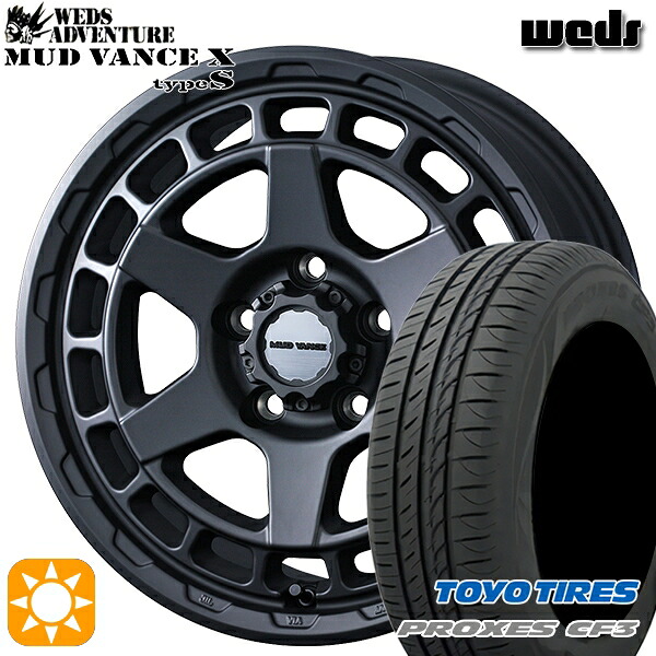 【取付対象】フォレスターSK9/SKE エクストレイル 225/55R17 101V XL トーヨー プロクセス CF3 Weds マッドヴァンス X タイプS フルマットブラック 17インチ 7.0J 5H114.3 サマータイヤホイールセット |格安タイヤホイールジャストパーツ