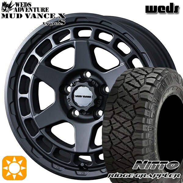 【取付対象】245/70R16 118Q ニットー リッヂグラップラー Weds マッドヴァンス X タイプS フルマットブラック 16インチ 7.0J 5H114.3 サマータイヤホイールセット ｜格安タイヤホイールジャストパーツ