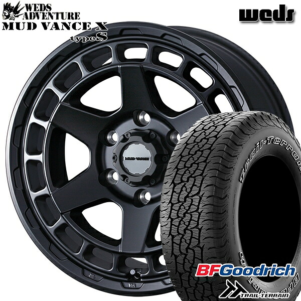【取付対象】265/65R17 112T ORWL BFグッドリッチ トレールテレーン Weds マッドヴァンス X タイプS フルマットブラック 17インチ 8.0J 6H139.7 サマータイヤホイールセット ｜格安タイヤホイールジャストパーツ