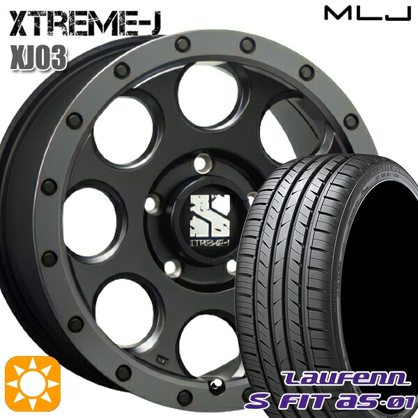【取付対象】235/50R18 97W ラウフェン S FIT aS-01 LH02 MLJ エクストリームJ XJ03 フラットブラック/スモークフランジ 18インチ 8.0J 5H114.3 サマータイヤホイールセット ｜格安タイヤホイールジャストパーツ
