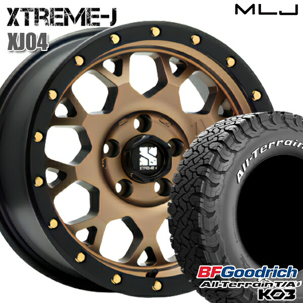 【取付対象】235/70R16 110/107S RWL BFグッドリッチ オールテレーン T/A KO3 MLJ エクストリームJ XJ04 マットブロンズ/ブラックリム 16インチ 7.0J 5H114.3 サマータイヤホイールセット ｜格安タイヤホイールジャストパーツ