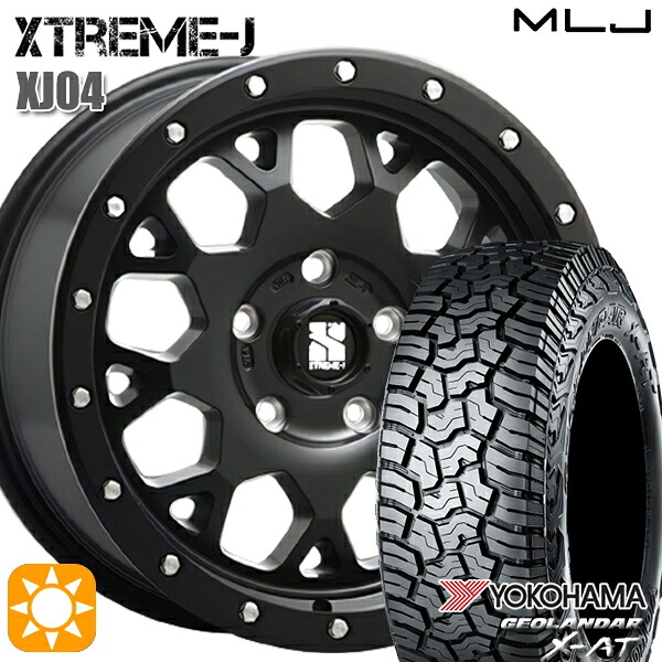 【取付対象】デリカD5 LT215/70R16 100/97Q ヨコハマ ジオランダー X-AT G016 MLJ エクストリームJ XJ04 サテンブラック 16インチ 7.0J 5H114.3 サマータイヤホイールセット |格安タイヤホイールジャストパーツ