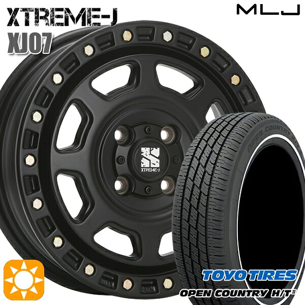 【取付対象】165/65R15 81H トーヨー オープンカントリー H/T2 WR MLJ エクストリームJ XJ07 サテンブラック 15インチ 4.5J 4H100 サマータイヤホイールセット