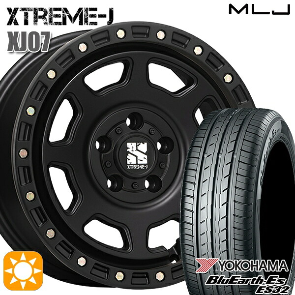 【取付対象】ヤリスクロス 205/65R16 95H ヨコハマ ブルーアース ES32 MLJ エクストリームJ XJ07 サテンブラック 16インチ 7.0J 5H114.3 サマータイヤホイールセット ｜格安タイヤホイールジャストパーツ