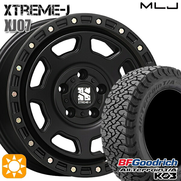 【取付対象】215/65R16 103/100S RBL BFグッドリッチ オールテレーン T/A KO3 MLJ エクストリームJ XJ07 サテンブラック 16インチ 7.0J 5H114.3 サマータイヤホイールセット