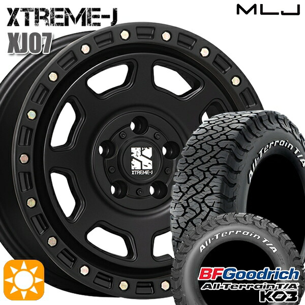 【取付対象】225/70R16 102/99S RWL BFグッドリッチ オールテレーン T/A KO3 MLJ エクストリームJ XJ07 サテンブラック 16インチ 7.0J 5H114.3 サマータイヤホイールセット 103,650円