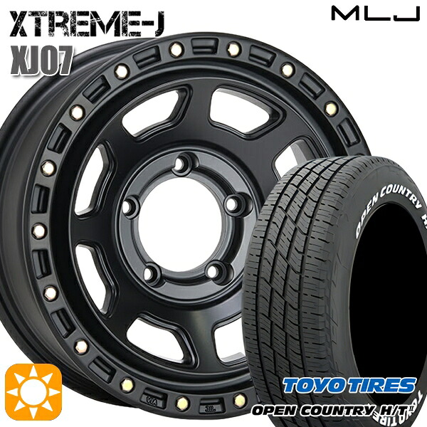 【取付対象】ジムニーシエラ ノマド 215/70R16 100H トーヨー オープンカントリー H/T2 WL MLJ エクストリームJ XJ07 サテンブラック 16インチ 6.0J 5H139.7 -5 サマータイヤホイールセット