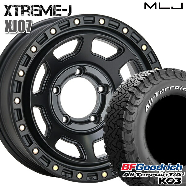 【取付対象】ジムニーシエラ 235/70R16 110/107S RWL BFグッドリッチ オールテレーン T/A KO3 MLJ エクストリームJ XJ07 サテンブラック 16インチ 6.0J 5H139.7 サマータイヤホイールセット ｜格安タイヤホイールジャストパーツ