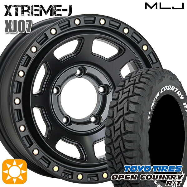 【取付対象】ジムニーシエラ/ノマド 235/70R16 106Q トーヨー オープンカントリー R/T ホワイトレター MLJ エクストリームJ XJ07 サテンブラック 16インチ 6.0J 5H139.7 -5 サマータイヤホイールセット ｜格安タイヤホイールジャストパーツ
