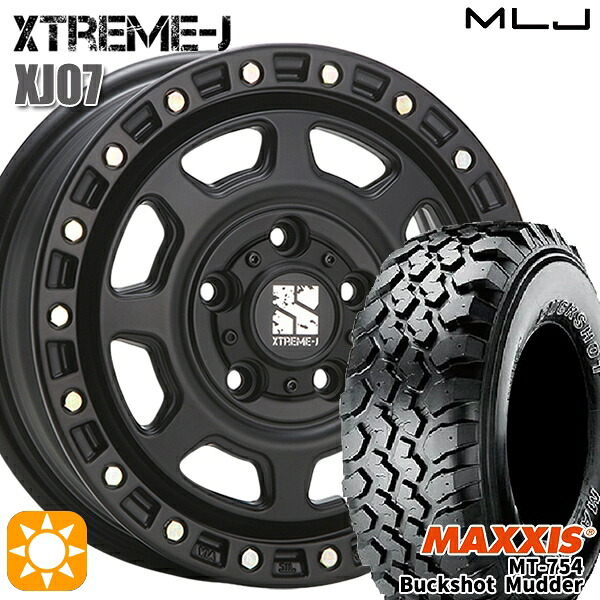 【取付対象】195R14 8PR マキシス バックショットマッダー MT-754 MLJ エクストリームJ XJ07 SB 14インチ 5.0J 5H114.3+48 サマータイヤホイールセット