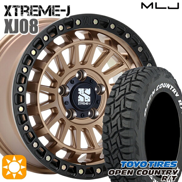 【取付対象】デリカD5 235/70R16 106Q トーヨー オープンカントリー R/T ホワイトレター MLJ エクストリームJ XJ08 マットブロンズブラックリム 16インチ 7.0J 5H114.3 サマータイヤホイールセット ｜格安タイヤホイールジャストパーツ