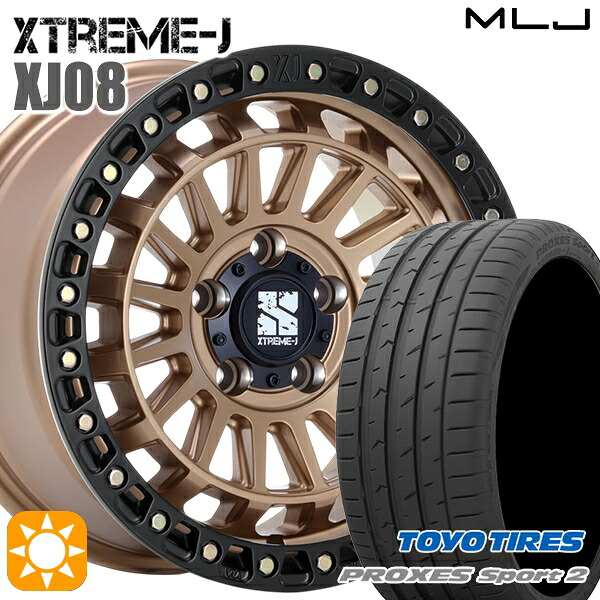 【取付対象】20/30系アルファードヴェルファイア 235/50R18 101Y XL トーヨー プロクセススポーツ2 MLJ エクストリームJ XJ08 マットブロンズブラックリム 18インチ 8.0J 5H114.3+40 サマータイヤホイールセット