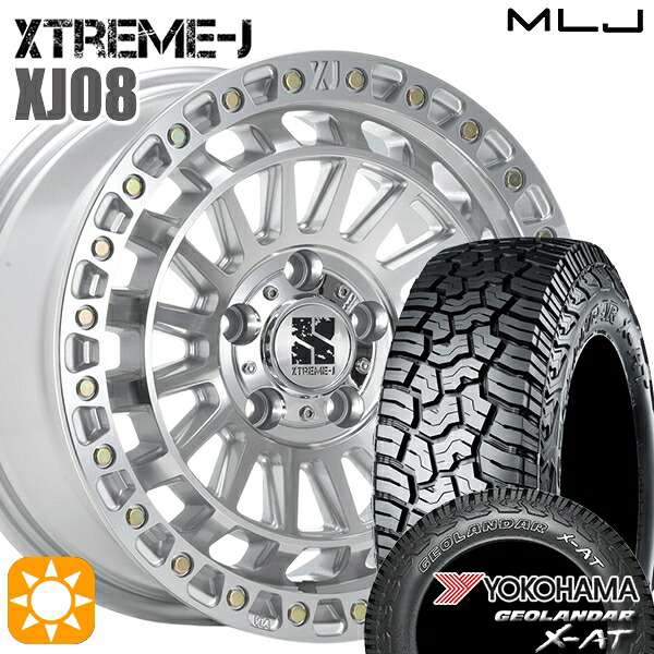 【取付対象】235/70R16 104/101Q ヨコハマ ジオランダー X-AT G016 アウトラインホワイトレター MLJ エクストリームJ XJ08 グロスマシンド 16インチ 7.0J 5H114.3 サマータイヤホイールセット ｜格安タイヤホイールジャストパーツ