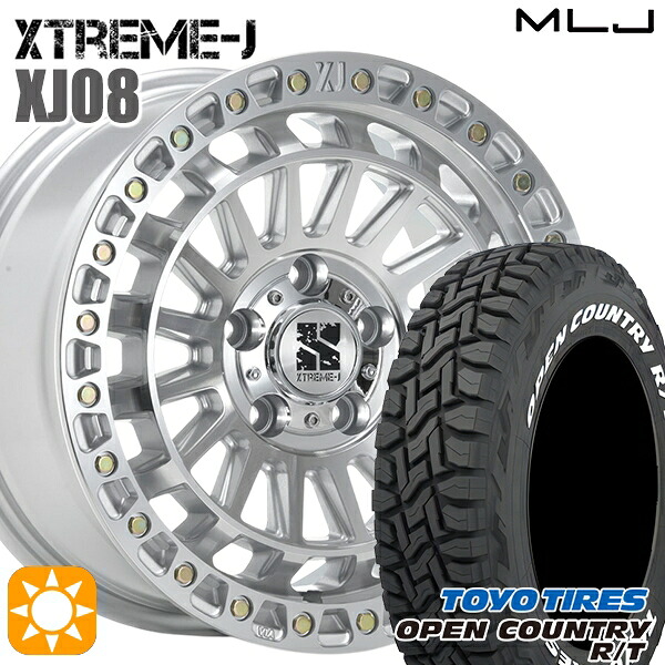 【取付対象】285/60R18 116Q トーヨー オープンカントリー R/T ホワイトレター MLJ エクストリームJ XJ08 グロスマシンド 18インチ 8.0J 5H127+45 サマータイヤホイールセット