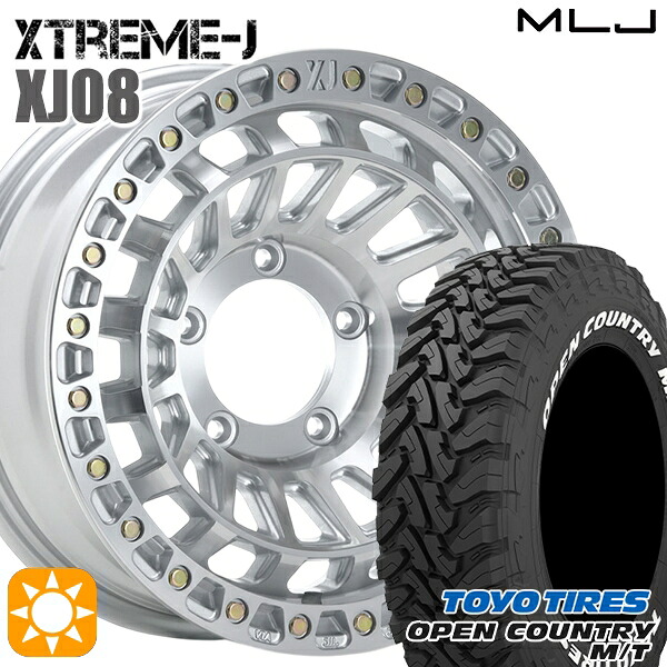 【取付対象】ジムニーシエラ ノマド 225/75R16 103/100Q トーヨー オープンカントリー M/T MLJ エクストリームJ XJ08 グロスマシンド 16インチ 6.0J 5H139.7-5 サマータイヤホイールセット |格安タイヤホイールジャストパーツ